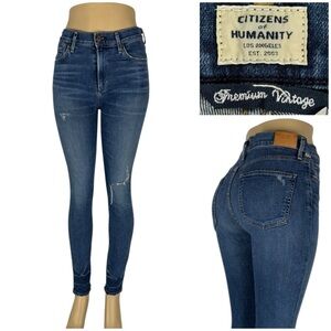 Citizens Of Humanity Womens 27 Jeans Rocket High Rise Skinny Premium Vintage EUC